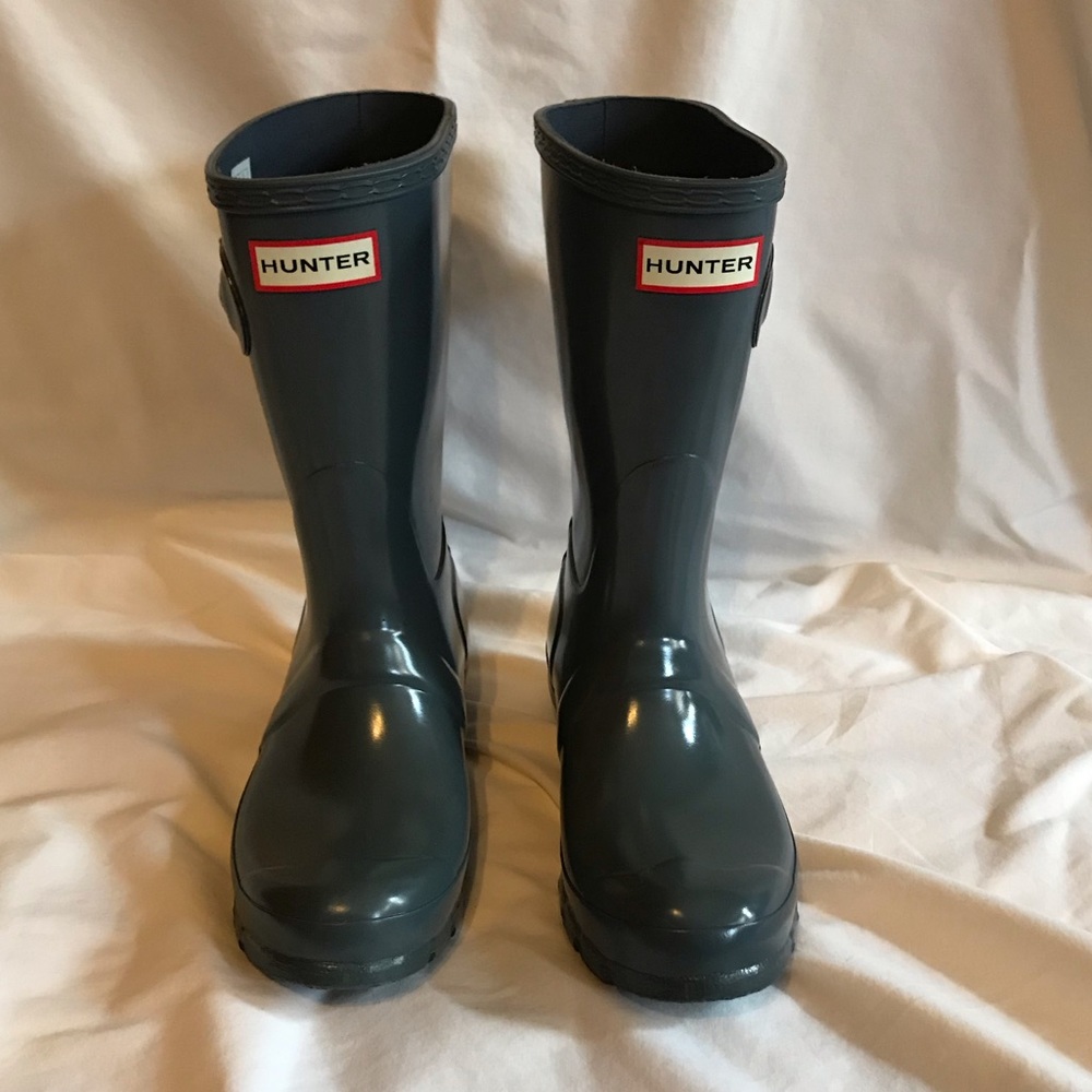 Hunter Original Short Gloss Grey Rain Boots